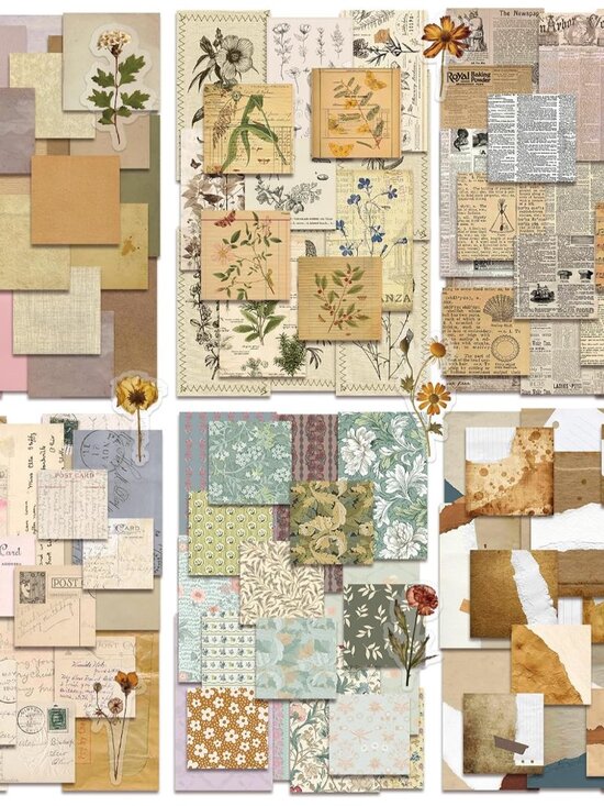 Other - 450 PCS Vintage Scrapbook Supplies Junk Journal Supplies, Scrapbook Supplies Kit
